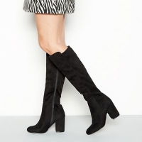 Debenhams  Faith - Black faux-suede knee high boots
