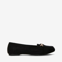 Debenhams  Dorothy Perkins - Black Wide Fit Microfibre Lair Loafers