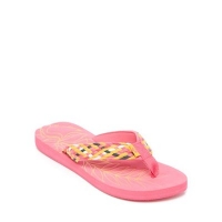 Debenhams  Mantaray - Pink Woven Sunlit Glow Flip Flops
