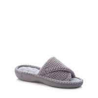 Debenhams  Totes - Grey 360 Surround Comfort Open Toe Mule Slippers