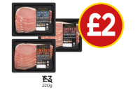 Budgens  Discover The Taste Dry Cure Unsmoked Back Bacon, Smoked Back