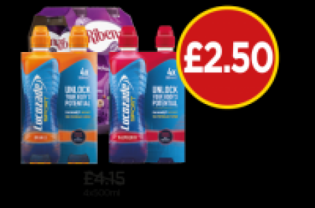 Lucozade Sport Orange Multipack, Lucozade Sport Raspberry Mu