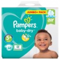 Asda Pampers Baby-Dry Nappies Size 5+ (Junior+) Jumbo Pack