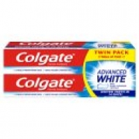 Asda Colgate Advanced White Whitening Toothpaste Twin Pack