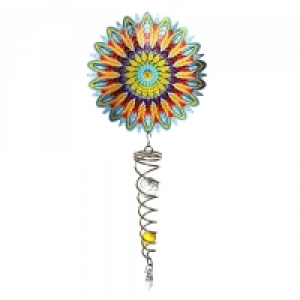 Spin-Art Artist Crystal Tail Mandala Flower