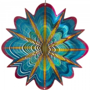 Spin-Art Metal Wind Spinner Arctic Splash 12inch