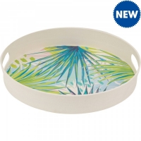 JTF  Botanical Bamboo Round Tray with Handles