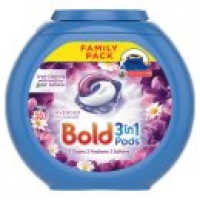 Asda Bold 3in1 Pods Lavender & Camomile Washing Liquid Capsules 55 Was