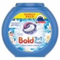 Asda Bold 3in1 Pods Lotus Flower & Water Lily Washing Liquid Capsules 