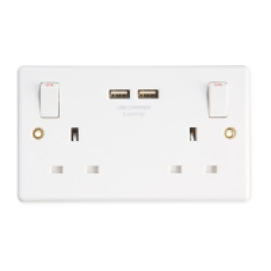 Double Wall Socket with USB £7.49