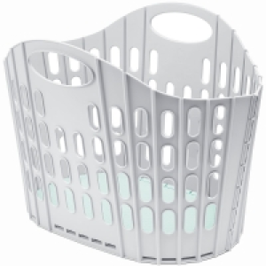 Addis 38L Fold Flat Laundry Basket - Grey £14.99