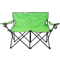 QDStores  Double Folding Camping Chair Love Seat Sofa Travel Chair