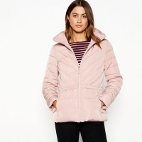 Debenhams  The Collection - Pale pink padded hooded jacket