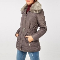 Debenhams  Dorothy Perkins - Charcoal short luxe padded jacket