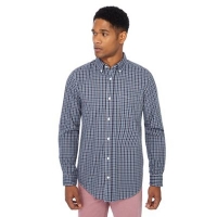 Debenhams  Maine New England - Grey checked print regular fit shirt