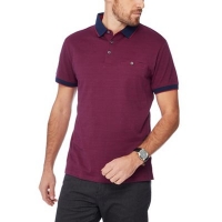 Debenhams  The Collection - Dark purple fine stripe print polo shirt