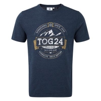 Debenhams  Tog 24 - Navy marl kelton mens graphic t-shirt