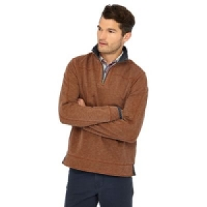 Mantaray - Brown zip neck sweatshirt