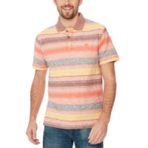 Mantaray - Orange ombre stripe cotton polo shirt