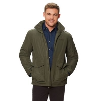 Debenhams  Regatta - Green Hebson insulated hooded waterproof jacket