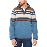 Debenhams  Mantaray - Pale blue placement stripe sweater