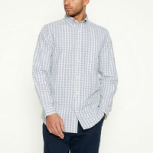 Maine New England - Yellow Mini Grid Check Long Sleeve Shirt