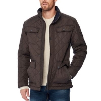 Debenhams  Maine New England - Dark brown fleece panel quilted jacket