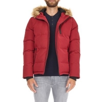 Debenhams  Burton - Red birch faux fur hooded padded jacket