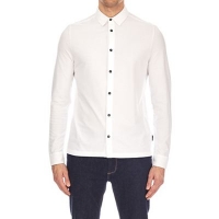 Debenhams  Burton - White Long Sleeve Pique Shirt