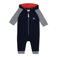 Debenhams  J by Jasper Conran - Baby boys navy quilted romper suit