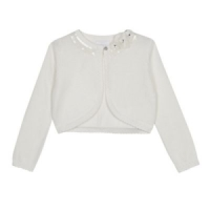 Occasions - Girls Ivory Floral Applique Sequin Embellished  £14.00