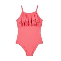 Debenhams  Outfit Kids - Girls Red Textured Frill Swimsuit
