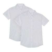Debenhams  Debenhams - Pack of two boys white short sleeves shirts