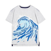 Debenhams  Outfit Kids - Boys Grey Wave T-Shirt