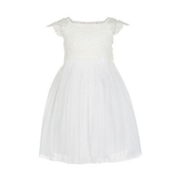 Debenhams  Monsoon - White Baby Estella Dress