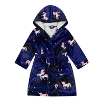 Debenhams  bluezoo - Girls purple unicorn print dressing gown