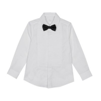 Debenhams  Occasions - Boys White Tuxedo Shirt with Bow Tie