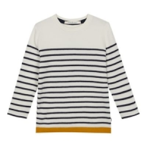 J by Jasper Conran - Boys White Stripe Print Jumper