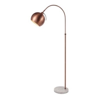 Debenhams  Debenhams - Curve Copper Metal Floor Lamp