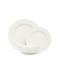 Debenhams  Debenhams - White 12 dinner plates, dessert plates and cerea