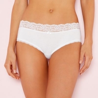 Debenhams  The Collection - White lace trim cotton shorts