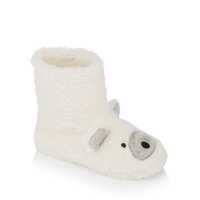 Debenhams  Lounge & Sleep - Ivory polar bear supersoft faux fur slipper