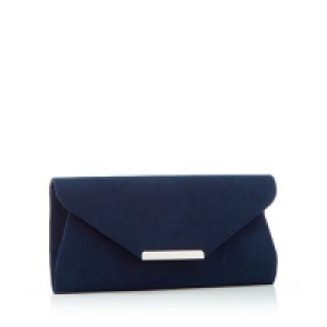 Debut - Navy suedette envelope clutch bag £16.00