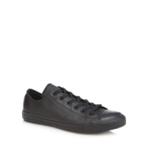 Converse - Black leather All Star trainers