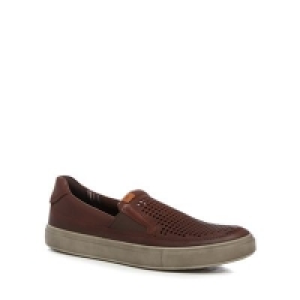 ECCO - Brown leather Kyle slip-on shoes