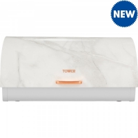 JTF  Tower Bread Bin Roll Top Marble Rose Gold