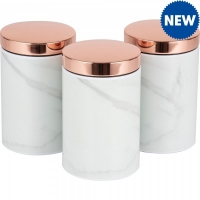 JTF  Tower Canisters Marble Rose Gold 3 Piece