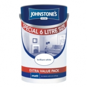 Johnstones Paint Vinyl Matt Emulsion - Brilliant White 6L £10.00