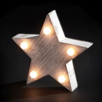 QDStores  5 LED Warm White Indoor Rustic Star Light Decoration Battery