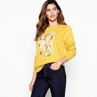 Debenhams  Principles - Yellow slogan print sweatshirt
